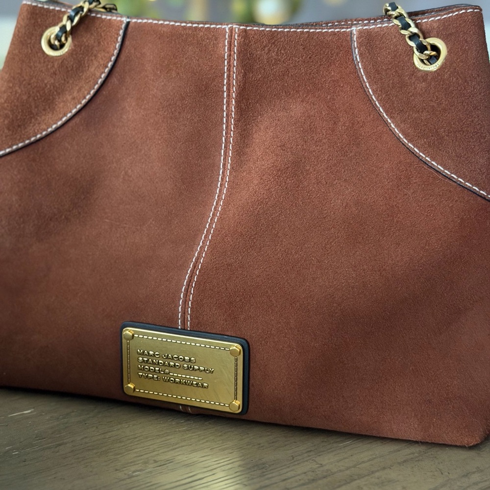 Marc Jacobs Leather Satchel / Shoulder Bag – Cognac – Authentic – $495 retail - Picture 2 of 8